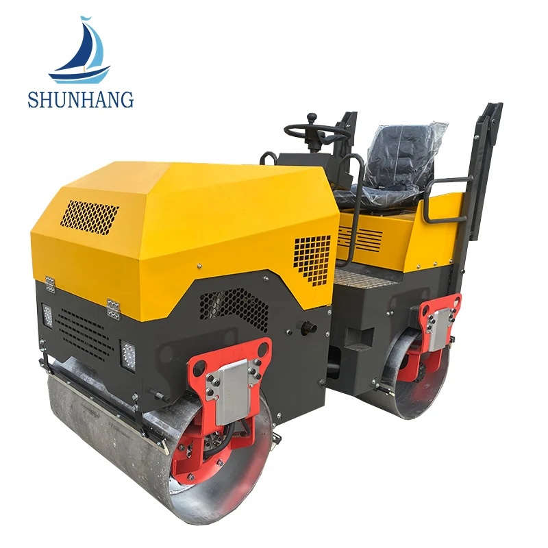 1000 mm dobbelt trommekomprimering 4 ton drivende road rulle
